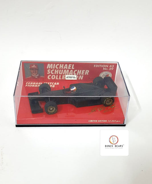 RARE Mini Champs 1/43 Limited Edition 1998 Ferrari F300 Formula 1 Test Car (Matte Black) - "Michael Schumacher Collection" (Edition 43, No. 39) | Bonzo Bears (Restocked)