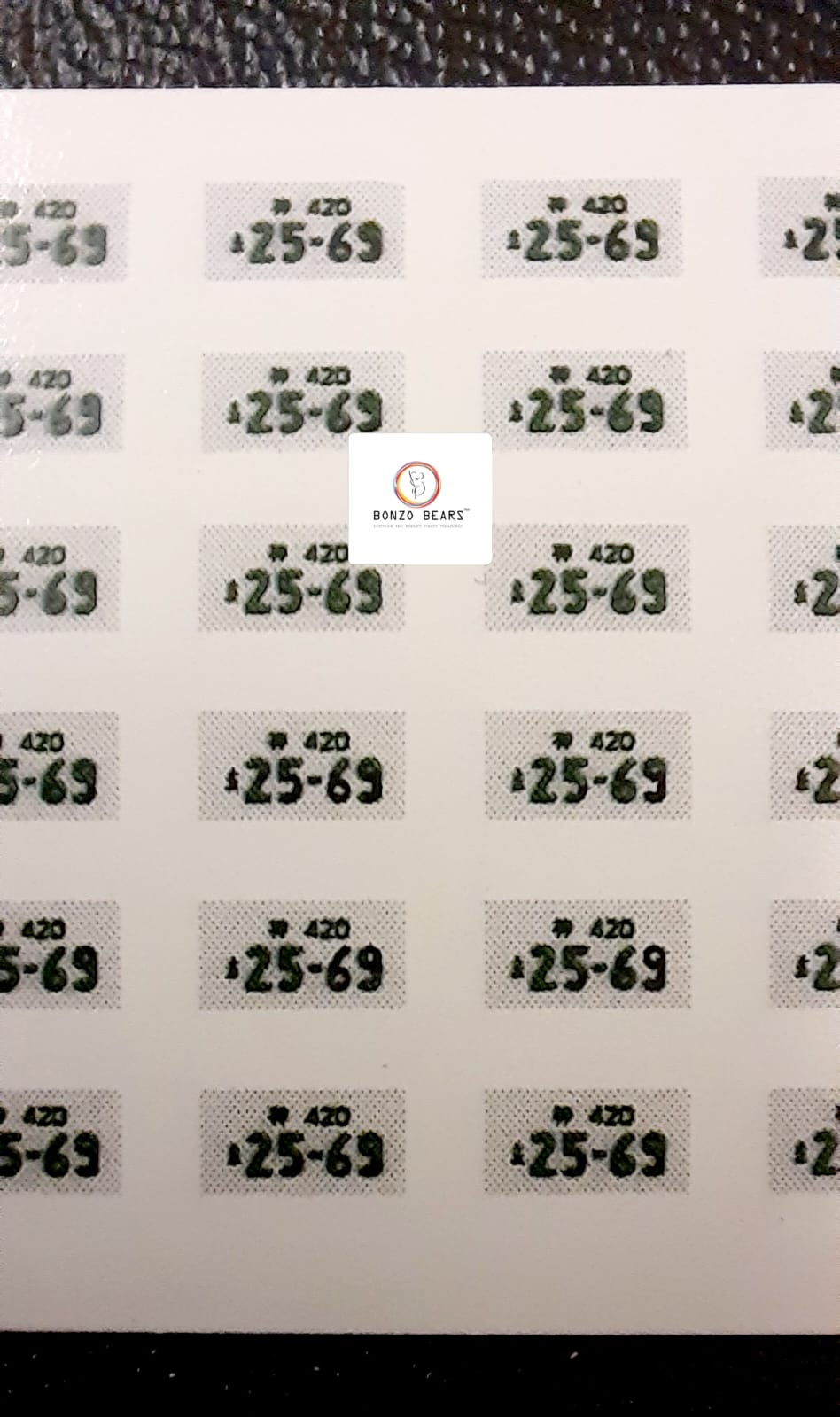 1/64 Cars - Japan - 25-69 White - LICENSE PLATE - Custom Universal WaterSlide Decal 25-69 | Bonzo Bearsater Decals | Bonzo Bears