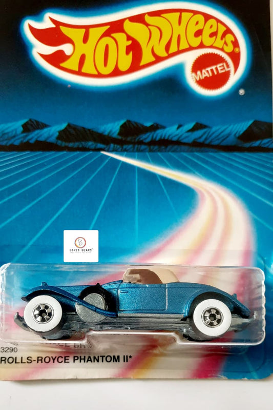 Rolls-Royce Phantom II (1986 Released) Rainbow Card - Hot Wheels-(Exclusive Vintage ) Var 2 | Bonzo Bears PB45