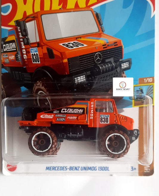 Mercedes-Benz Unimog 1300L (Orange) - Hot Wheels CBJ, Mercbox