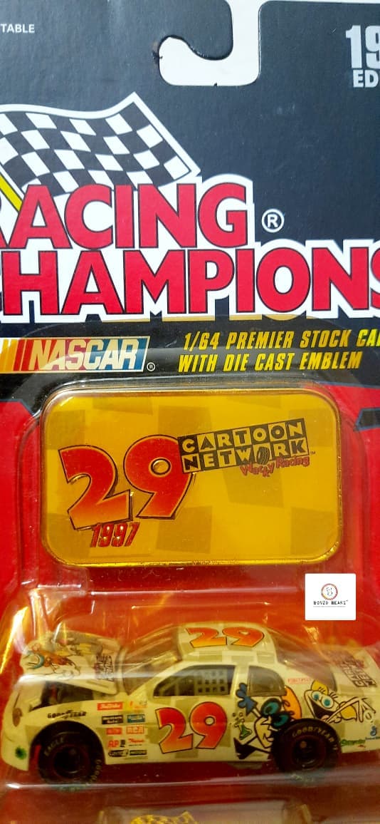 Rare -1997 Racing Champions - NASCAR #29 Cartoon Network / Tom & Jerry (Car with Diecast Emblem)