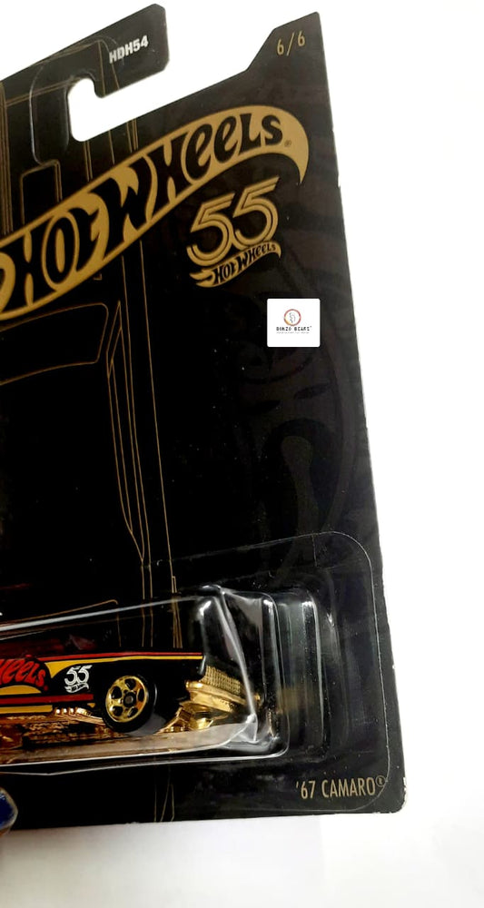 '67 Camaro - Hot Wheels 55th Anniversary Black and Gold Edition (2023 Edition) | Bonzo Bears (Dented Blister) PB12
