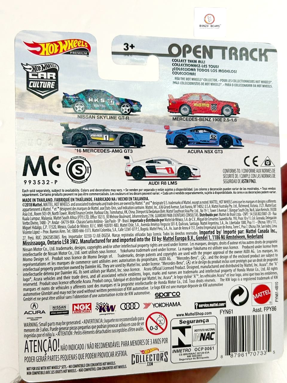 MOMO Mercedes-Benz 190E 2.5-1.6 Open Track Real Riders - Hotwheels Premium | Bonzobears
