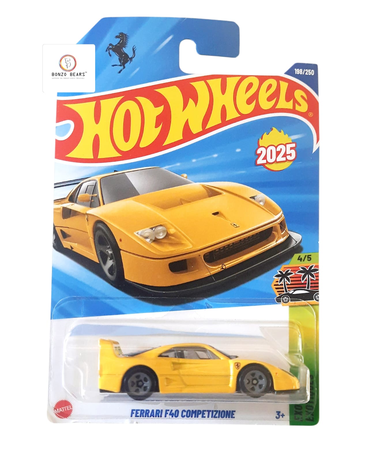 FERRARI F40 COMPETIZIONE (Yellow) Import - Hot Wheels | Bonzo Bears