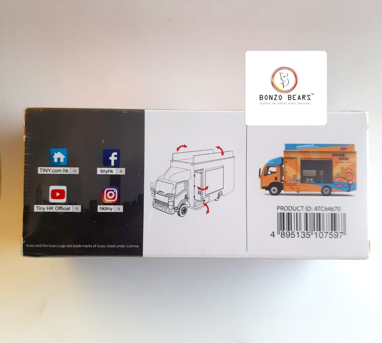 Isuzu N Series Outdoor Advertising Truck 1:76 - Tiny City(Heavy Diecast) | Bonzo Bears