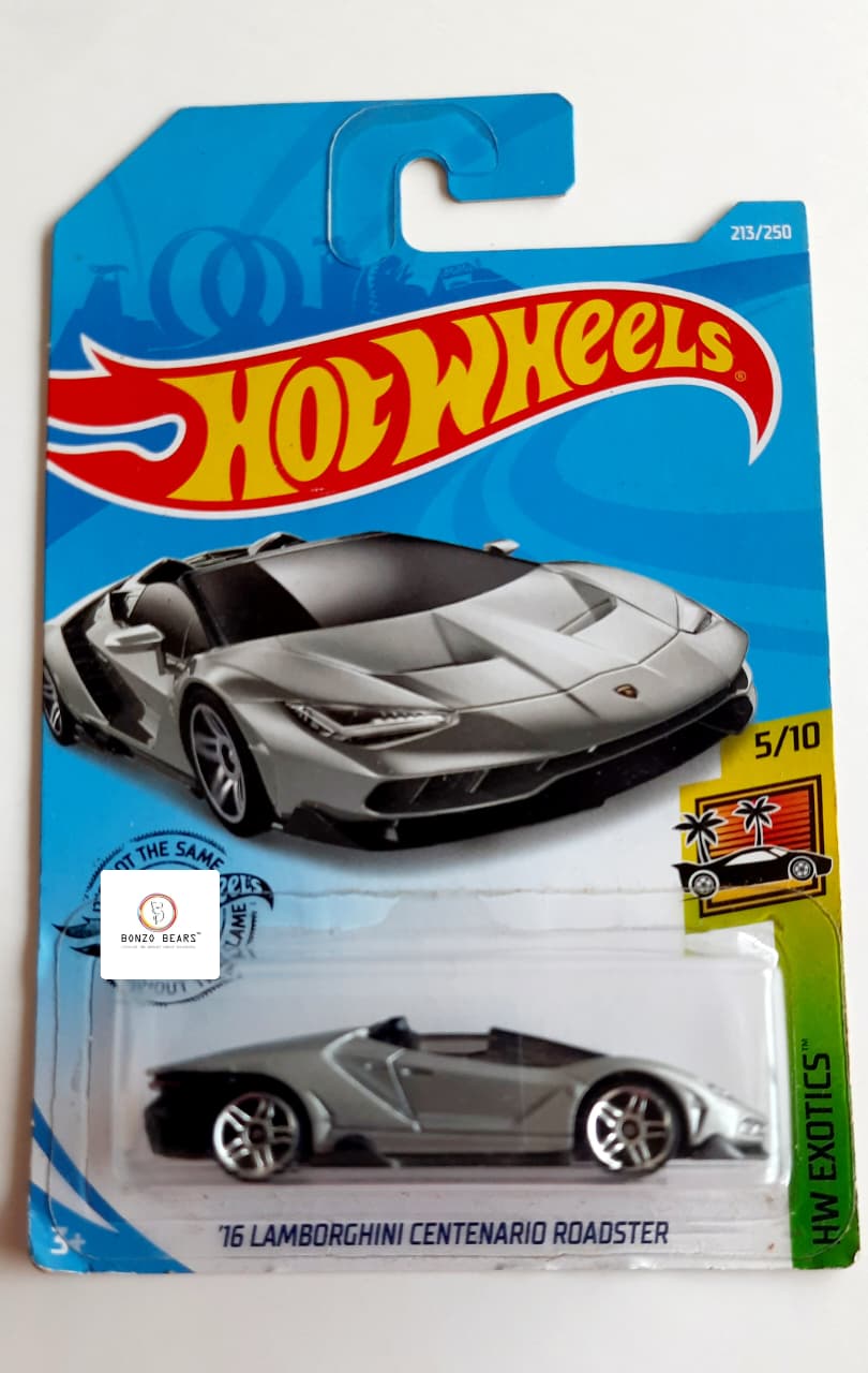 '16 Lamborghini Centenario Roadster(Grey metalic) - Hot Wheels 2019 Release | Bonzo Bears