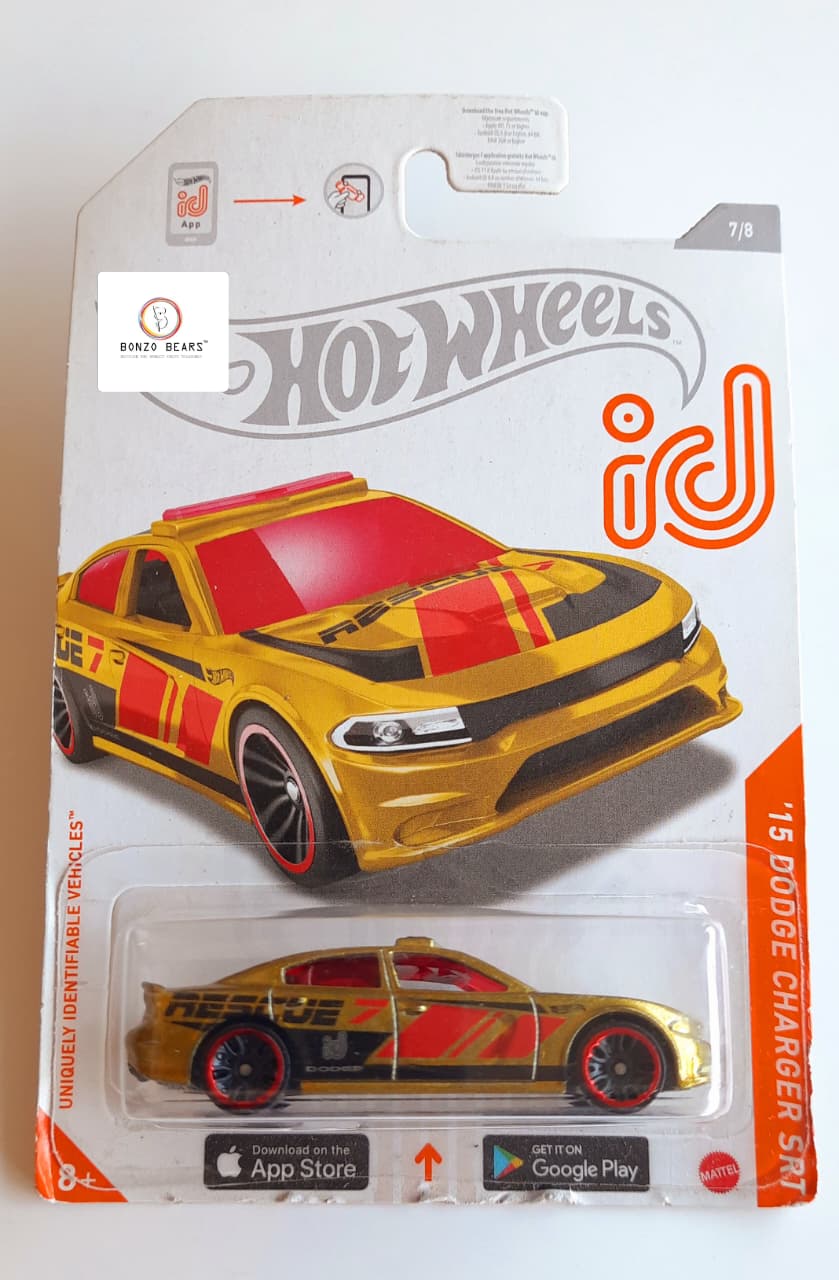 Gold Hot Wheels Id Car - '15 Dodge Charger SRT | Bonzo Bears PB53