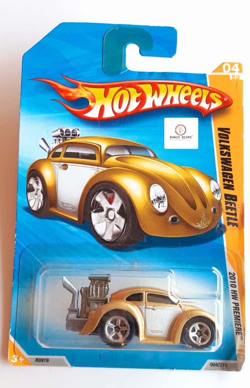Gold Volkswagen Beetle - Hot Wheels | Bonzo Bears