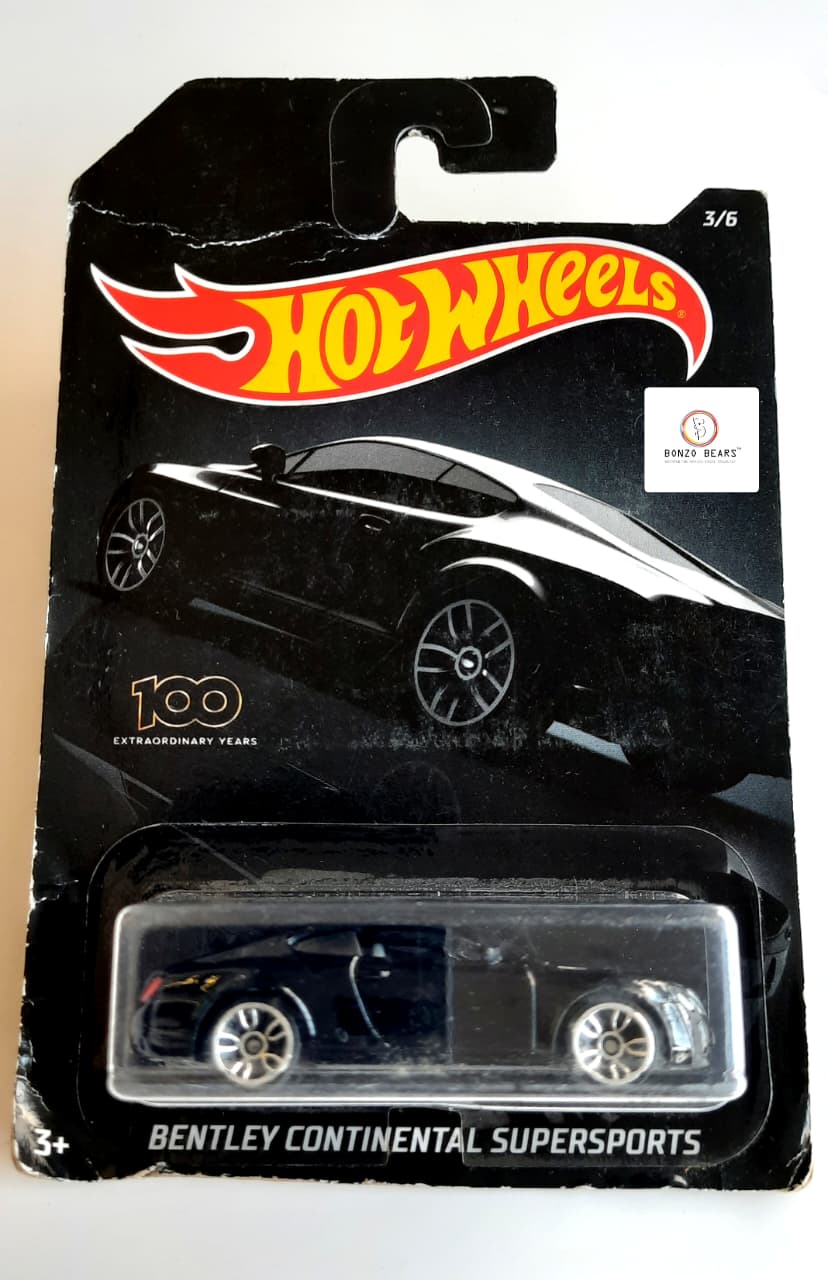 Unique Bentley Continental Supersports (Glossy Black)- Hot Wheels (Crippled Card) | Bonzo Bears ML1