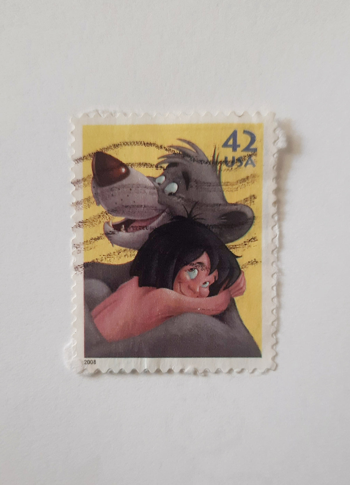 2008 U.S. Stamp "Art of Disney: Imagination" | Mowgli and Baloo from Disney's The Jungle Book - Stamp