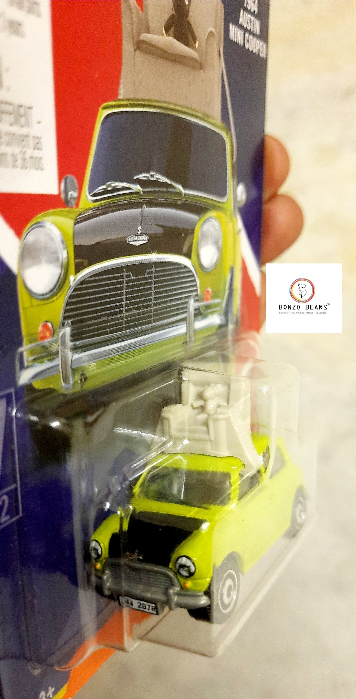 UK Edition Mr Bean's 1964 MINI COOPER  with Teddybear in Chair - Matchbox  1/50