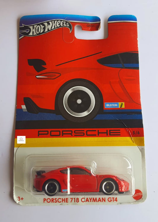 Porsche 718 Cayman GT4 - Hot Wheels( Cripled Card)- Porsche card Edition | Bonzo Bears