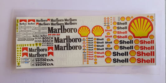 Ferrari, Marlboro, Shell, Vpower, BOSS, BBS  and Gopro Strickes for 1/64 And  1/43 -- Hot wheels , Minit GT & Tomica