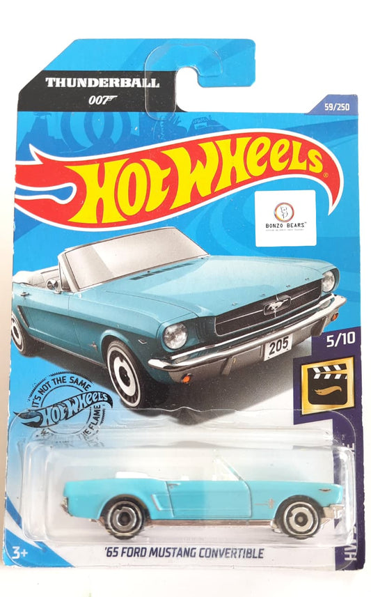 65 Ford Mustang Convertible - James Bond Thunderball 007 (2020 release)- Hot Wheels | Bonzo Bears