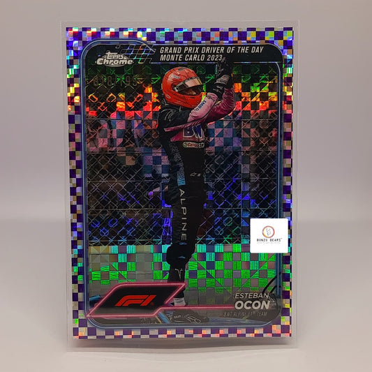 Esteban Ocon Purple Checker Flag 018/199(Limited to 99 Prints Worl Wide) #164 - 2024 Topps Chrome Formula 1 F1