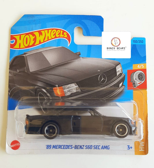 89 Mercedes-Benz 560 SEC AMG - Hot Wheels (European Short Card) | Bonzo Bears