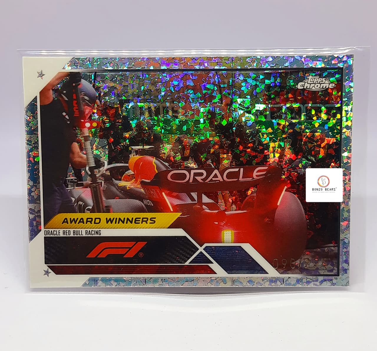 Oracle Red Bull Award Winners Mini Diamond 090/299(Limited to 299 Prints World Wide) #188- 2023 Topps Chrome Formula 1 card | Bonzo Bears