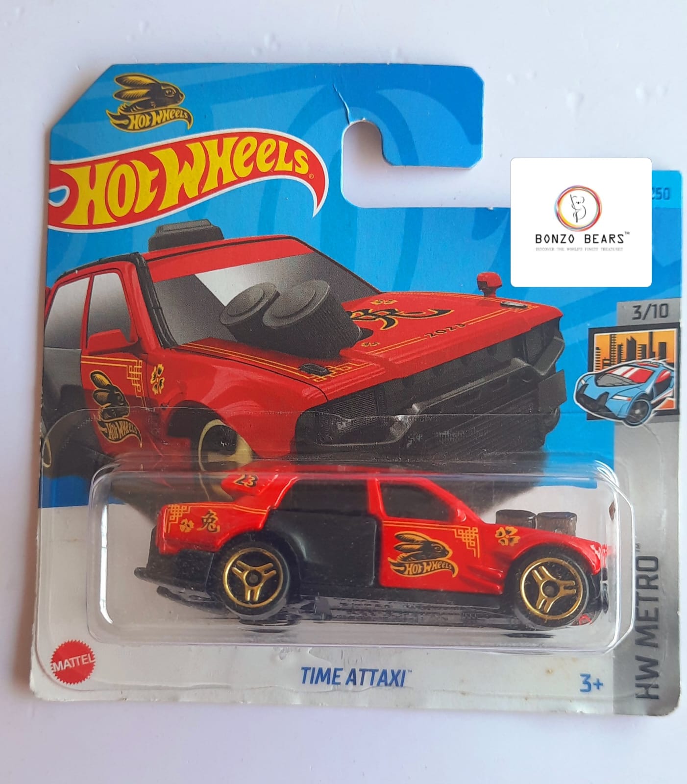 Time Attaxi - Hot Wheels (European Short Card) #23 | Bonzo Bears PB61