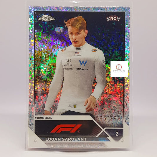 Mini Diamond Logan Sargeant RC Rookie 085/299(Limited to 299 PrintsWorld Wide) #65- 2023 Topps Chrome Formula 1  card - William Racing Team