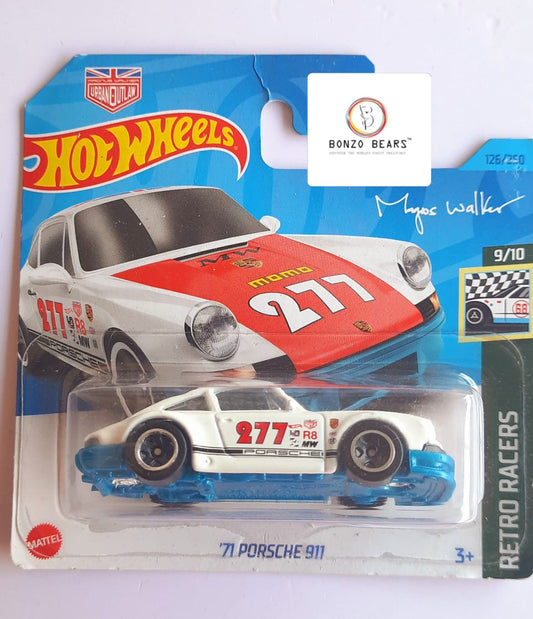 '71 Porsche 911 (Red Bonnet) #277- Hot Wheels (European Short Card) | Bonzo Bears