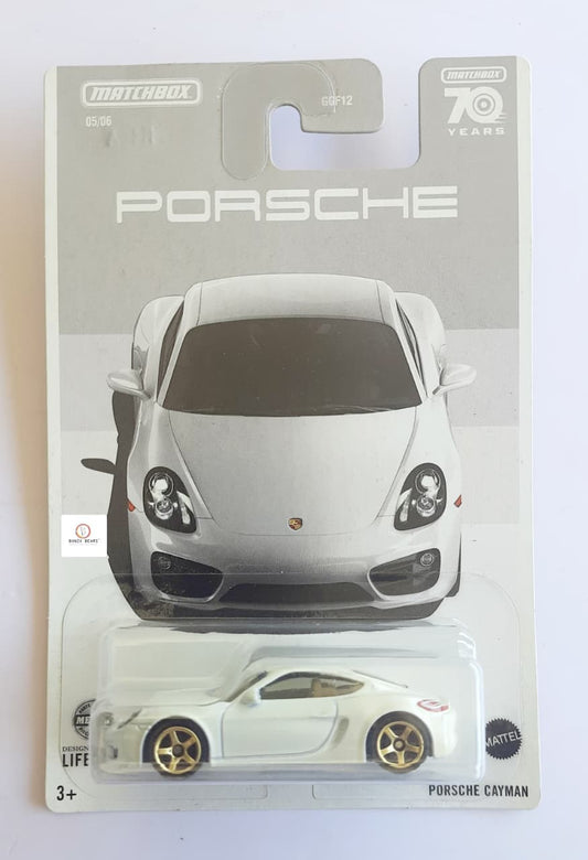 Porsche Cayman (White) – Matchbox Porsche ART card Series | Bonzo Bears