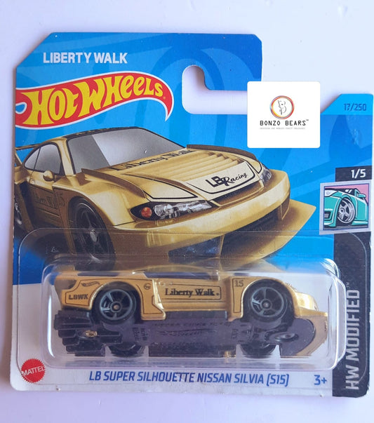 Gold LBWK Super Silhouette Nissan Silvia (S15) - Hot Wheels (European Short Card) | Bonzo Bears