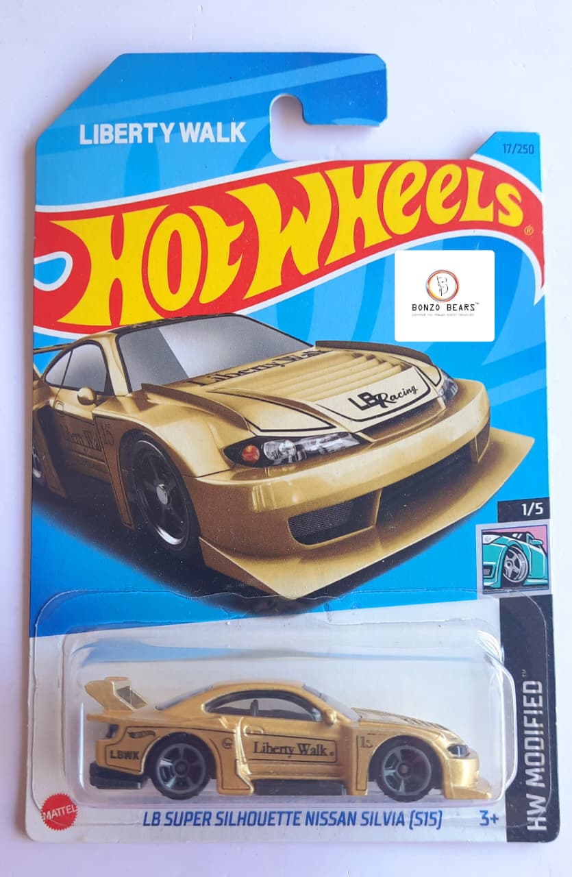 Gold LB Super Silhouette Nissan Silvia S15 - Hot Wheels | Bonzo Bears PB16, PB40