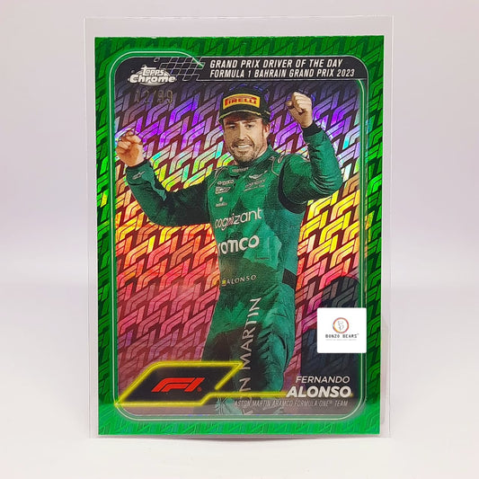 Logo Refractor - Fernando Alonso Green 12/99(Limited to 99 Prints world Wide) #159 2024 opps Chrome Logofractor Formula 1 F1