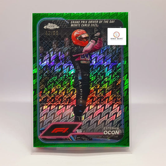 Logo Refractor - Esteban Ocon  42/99(Limited to 99 Prints worldwide) #164 2024 Topps Chrome Formula 1 - BWT Alphine Team special card