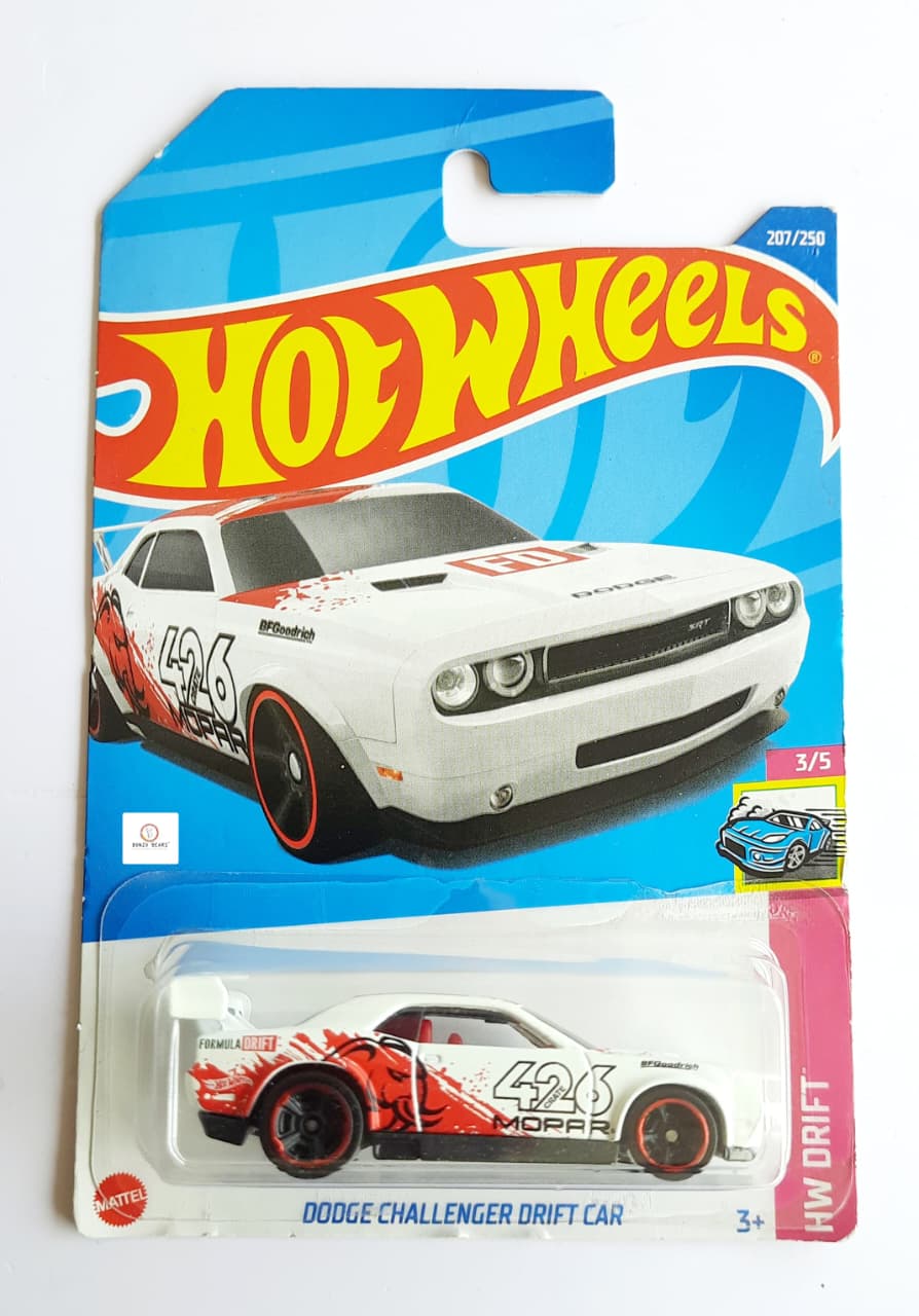 Dodge Challenger Drift Car (White) - Hot Wheels | Bonzo Bears