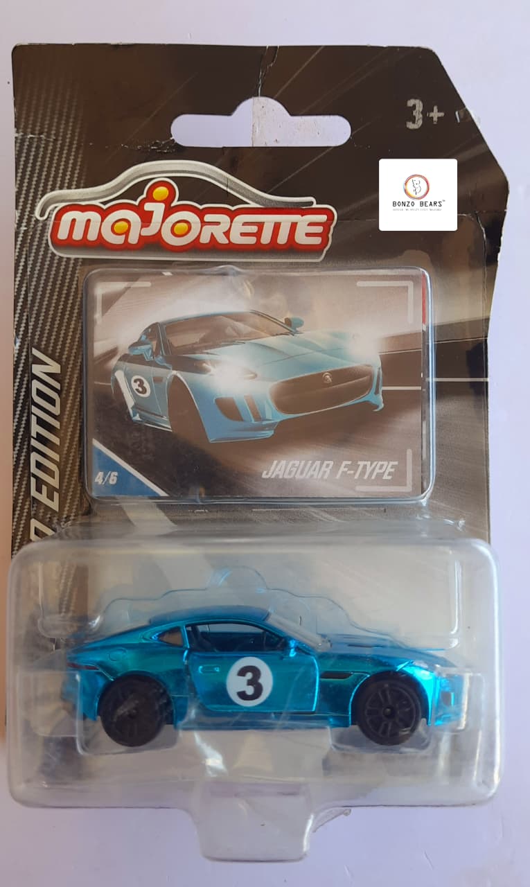 Limited Edition Blue Chrome Jaguar F-Type - Majorette | Bonzo Bears