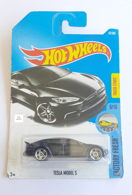 Hot Wheels Factory Fresh *6/10* Tesla Model S Car Figure (43/365) (Black)
