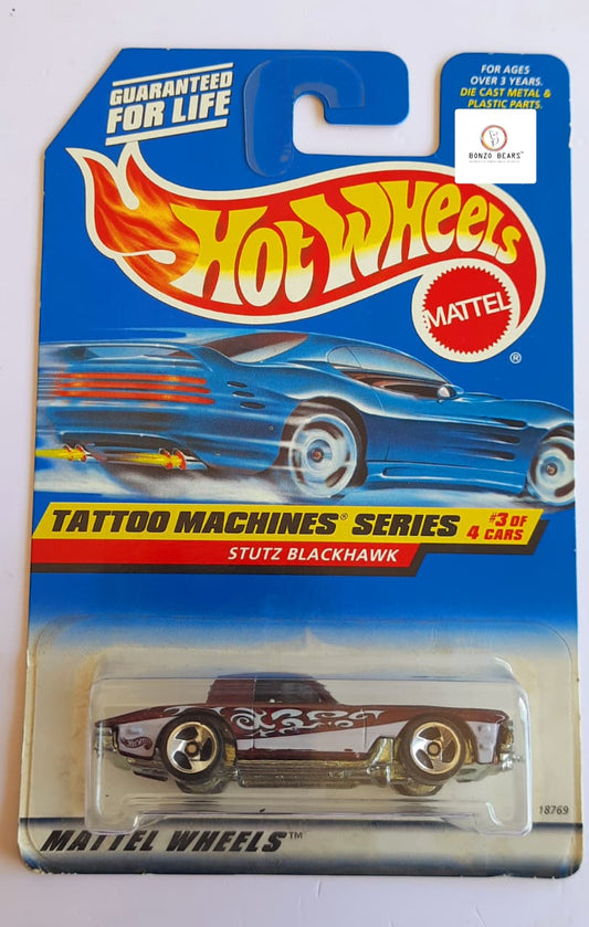 1998 Stutz Blackhawk - Tattoo Machines Series (Old Card) - Hot Wheels | Bonzo Bears