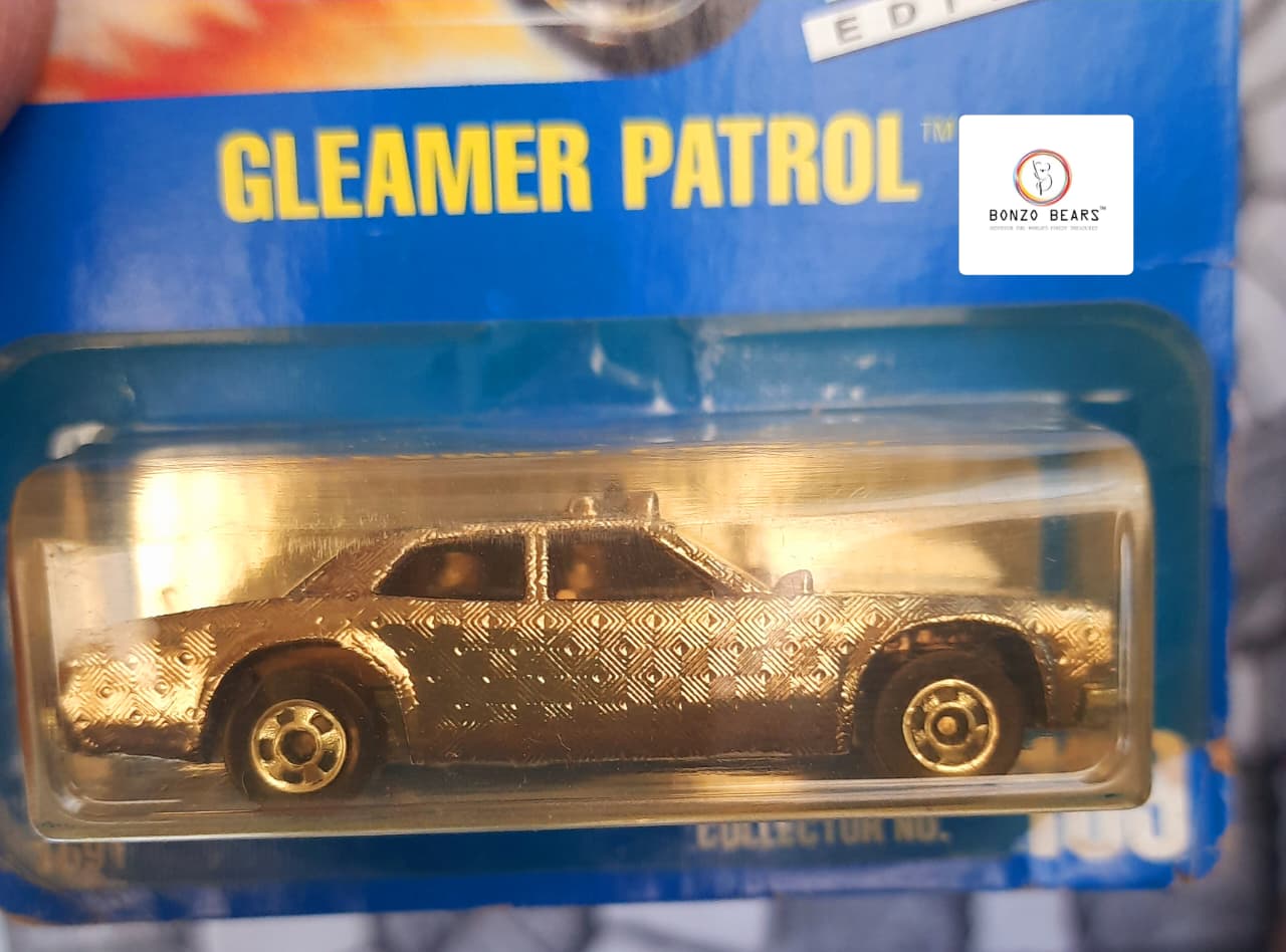 Vintage 1996 Gold & Silver Gleamer Patrol - Hot Wheels | Bonzo Bears PB32
