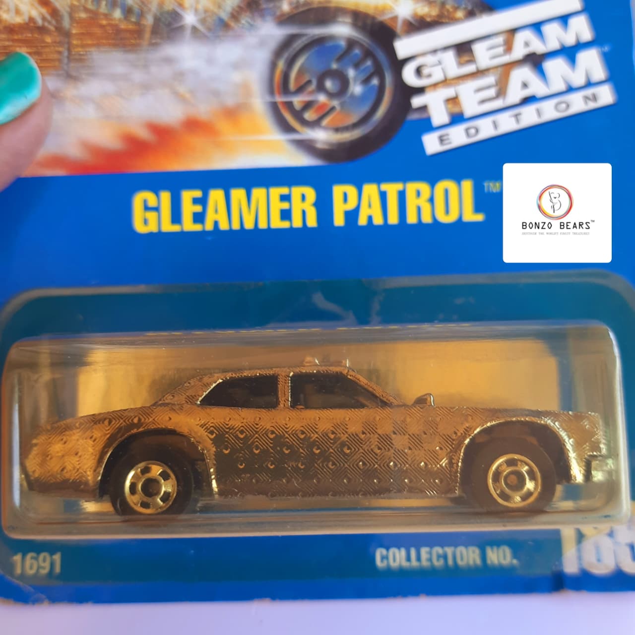 Vintage 1996 Gold & Silver Gleamer Patrol - Hot Wheels | Bonzo Bears PB32