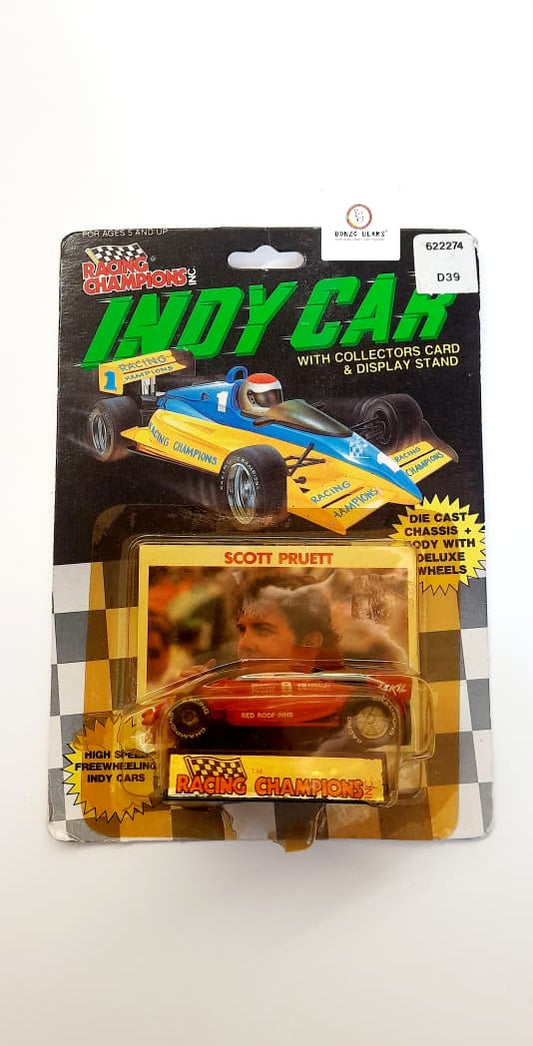 Rare Vintage -  RACING CHAMPIONS -INDY CAR SCOTT PRUETT with Collectors card (1989 Released) BLISTER CRACK | Bonzo Bears