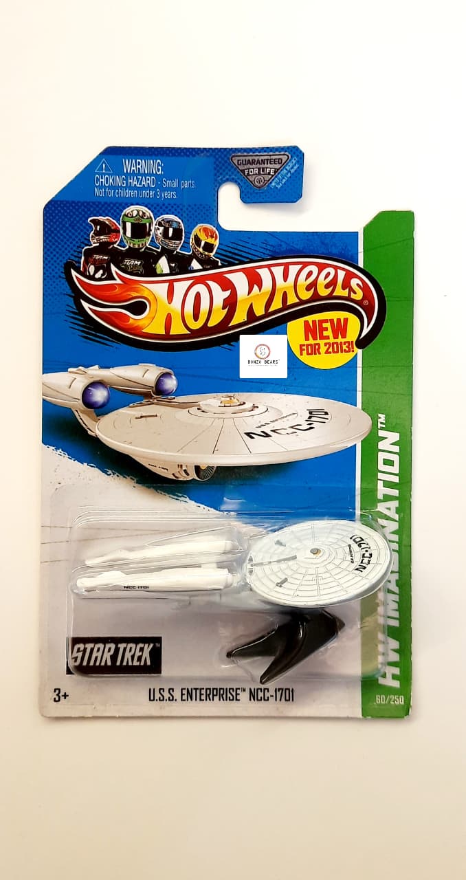 U.S.S. Enterprise NCC-1701 - Star Trek (White) 2013 Release - Hot Wheels (Varient-2) PB64