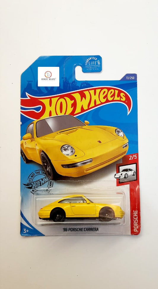 '96 Porsche Carrera - Hot Wheels (2020 Released) Yellow| Bonzo Bears PB52