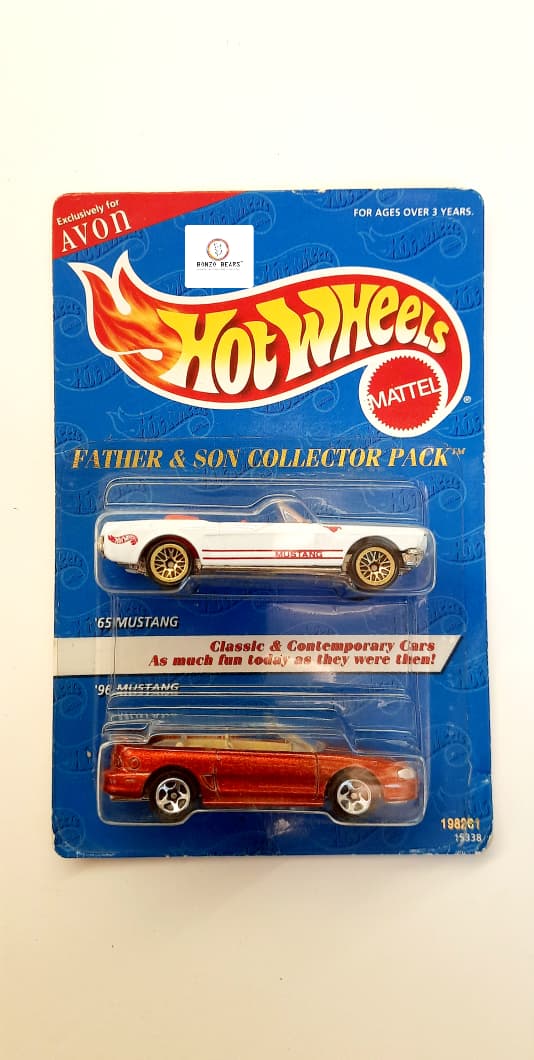 Rare Exclusive Collection AVON Father & Son Mustang Set(Heavy casting) - '65 Mustang and '96 Mustang - (1995 Release) | Bonzo Bears PB52