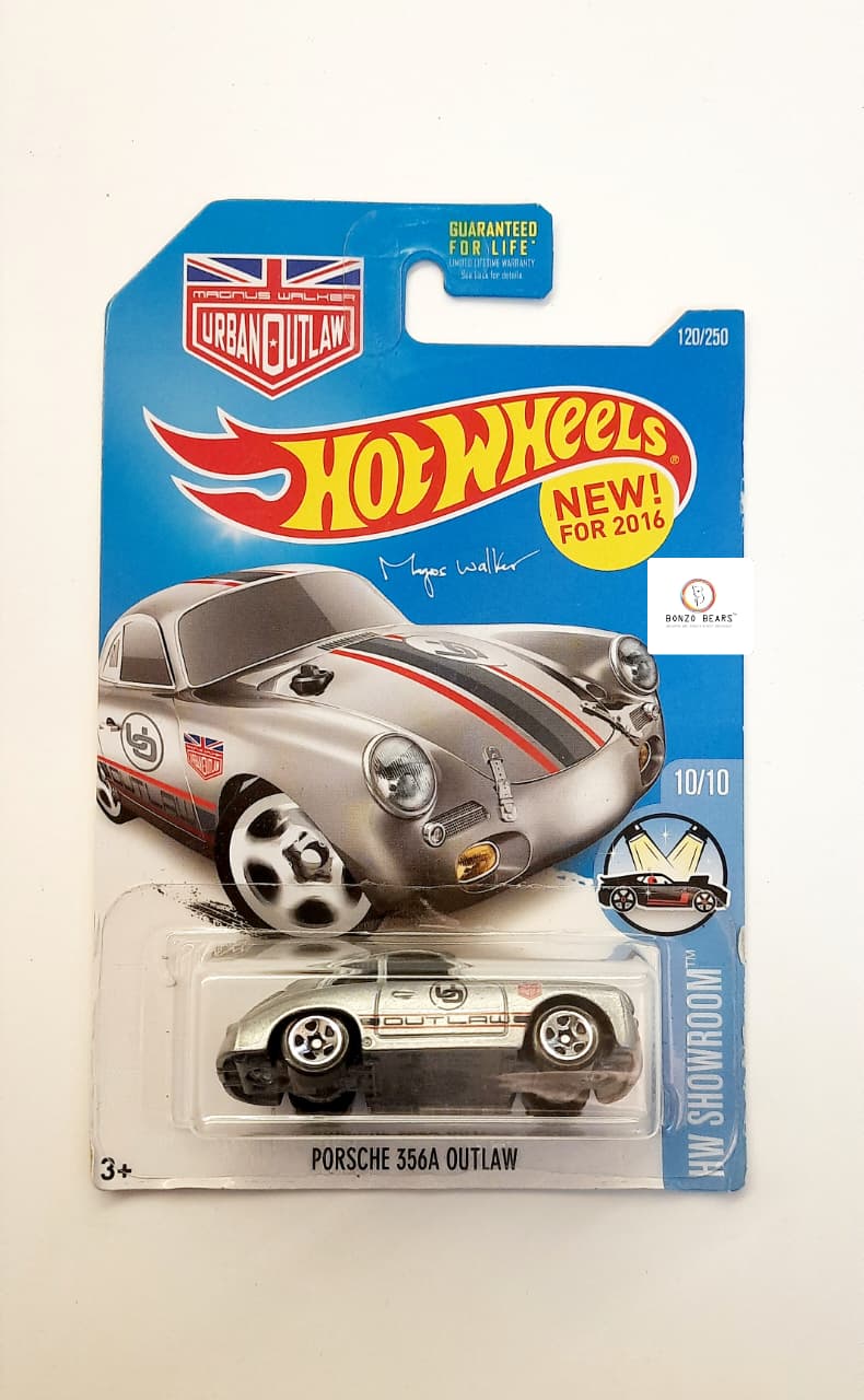 Rare Urban Outlaw | Porsche 356A Outlaw (Silver ) - Hot Wheels (2016 Released) | Bonzo Bears PB52