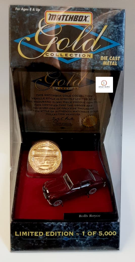 (LIMITED EDITION) Rolls Royce (1 of 5000)  1996 Release Matchbox Gold Collection – with Collectors Coin | Bonzo Bears