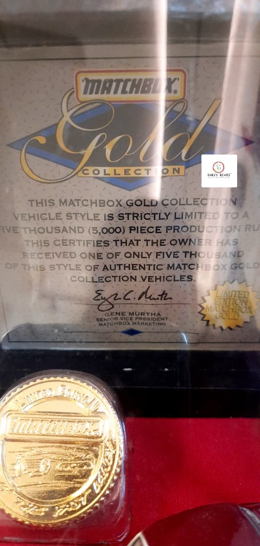 (LIMITED EDITION) Rolls Royce (1 of 5000)  1996 Release Matchbox Gold Collection – with Collectors Coin | Bonzo Bears