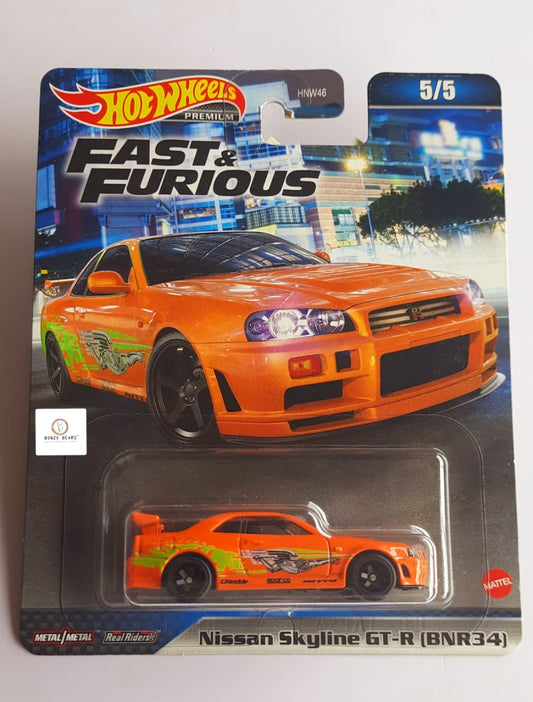 Premium Nissan Skyline GT-R BNR34 - (Fast and Furious) Hot Wheels | Bonzo Bears - CB