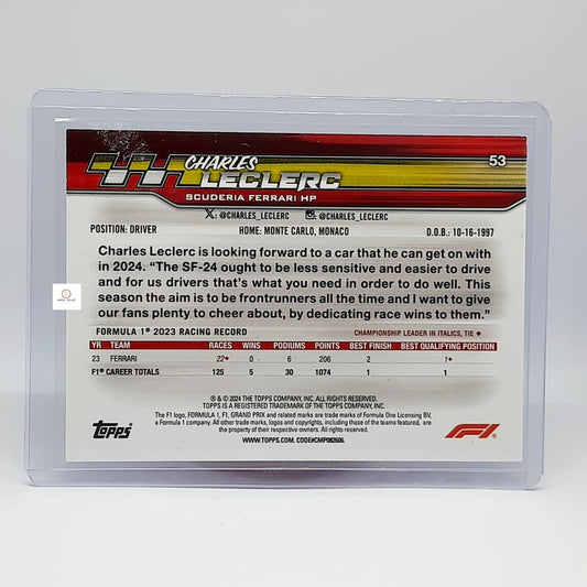 2024 Topps Paddock Pass Formula 1 -  Charles Leclerc #53