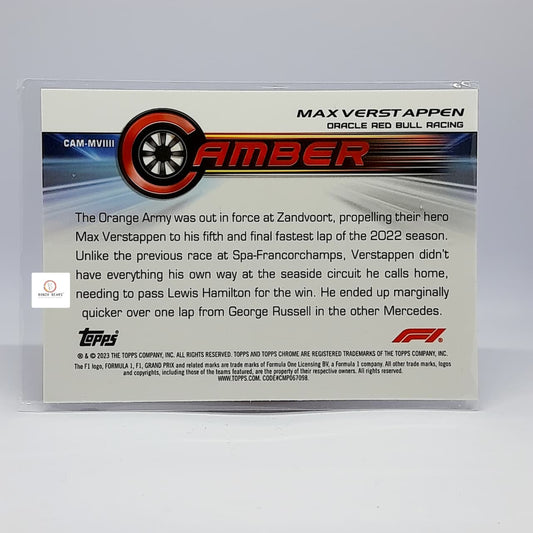 2023 Topps Chrome - F1 MAX VERSTAPPEN Camber #CAM-MVIIII Oracle Red Bull Racing (Refractor)