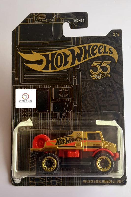 55th Anniversary Mercedes-Benz Unimog U 1300 L - Hot Wheels (2023 Release) | Bonzo Bears PB12, PB39