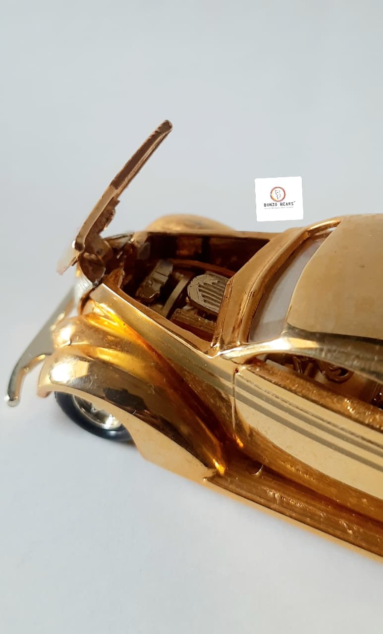 '37 Ford (24K Gold) - Racing Champions - Hot Rod Magazine 50th Anniversary Collector Series (1997 Released) (As per picture)