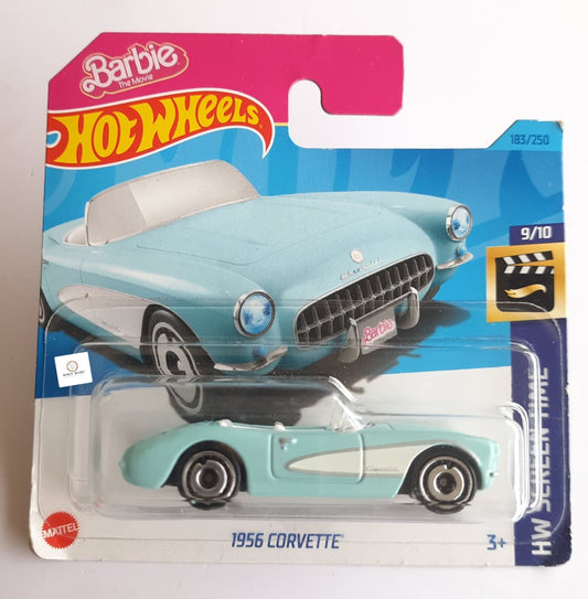 1956 Corvette  Barbie- Hot Wheels Short card