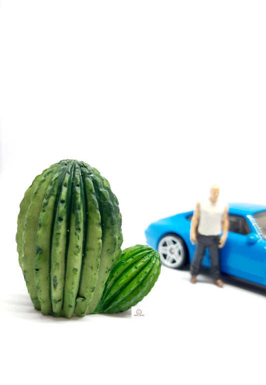 Miniature Artificial Cactus Solid piece (3.5 cm) - Diorama Accessory (Car and Figure not included)