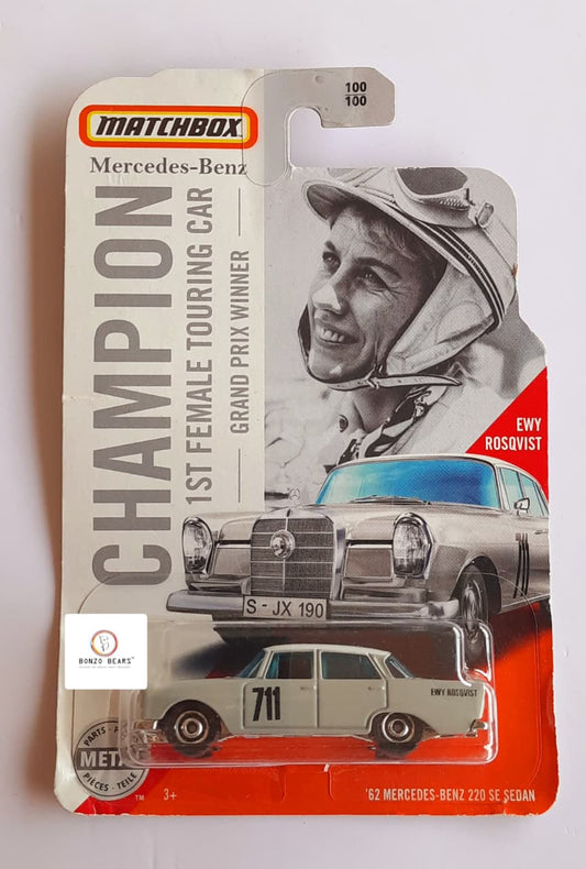 '62 Mercedes-Benz 220 SE Sedan - Matchbox | Ewy Rosqvist, the first female touring car Grand Prix winner